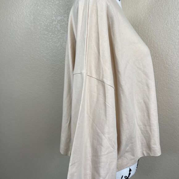Wild Fable Beige  Long Sleeve Heavy Knit T-Shirt  size M coastal core  beach - Picture 6 of 14